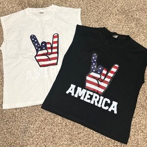 Temu Boys Shirts Sleeveless Patriotic Size 150 160 America
